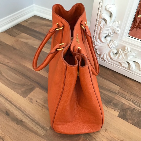 Prada Vit Daino “Papaya” Handbag - Picture 4 of 8